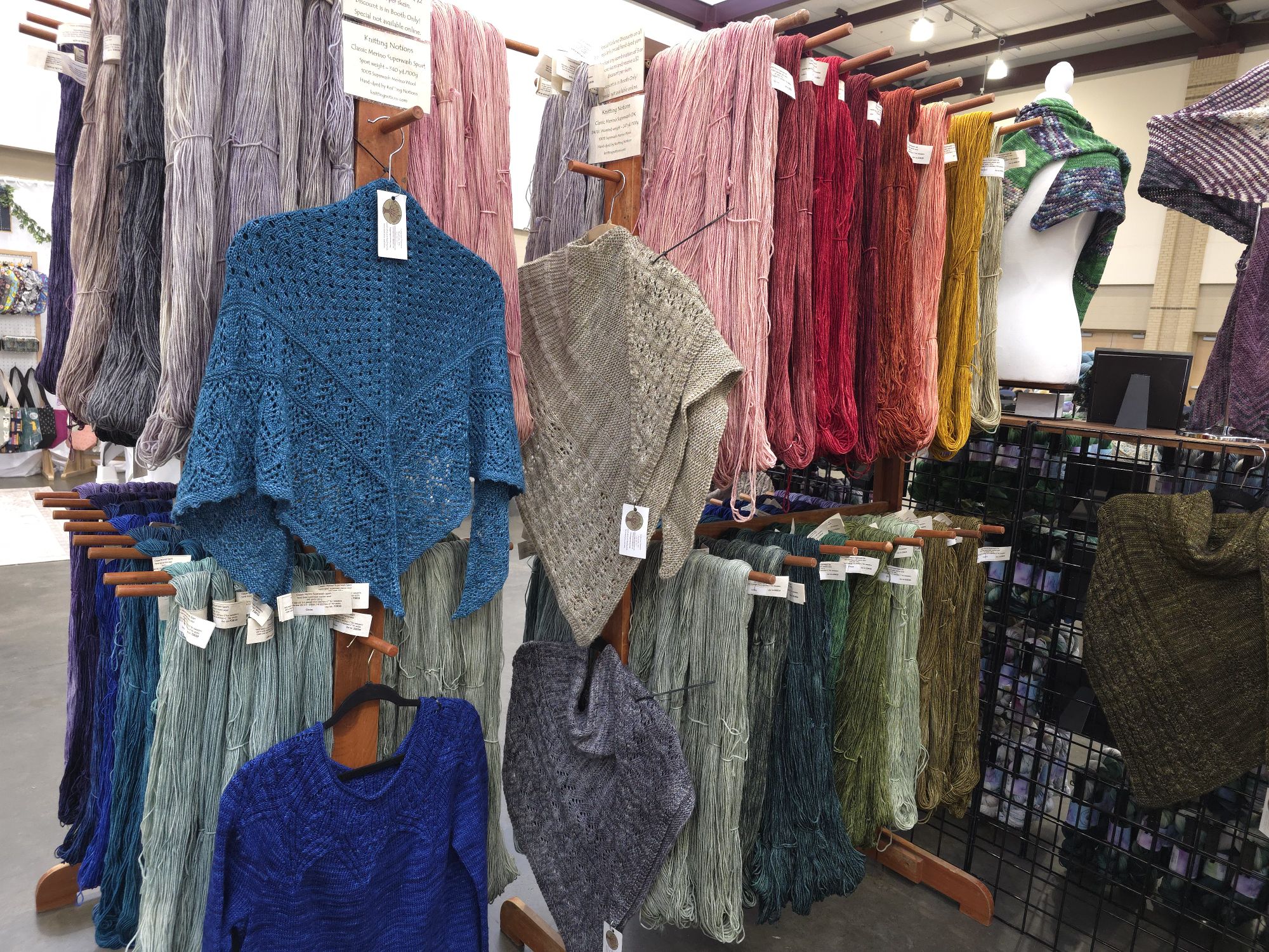 Knitting Notions booth Scenic Stitches Fiber Festival 2026